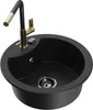 Mexen Diego 1-Becken-Granitspüle mit Mischbatterie Flora, Produktbild-Vorschau 1