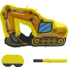 Relaxdays Pinata "Cantiere" con bastoncino e maschera, Anteprima dell’immagine prodotto 1