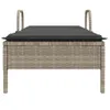 Sonnenliege mit Rollen und Auflage Hellgrau Poly Rattan Produktbild-Vorschau 4