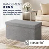 CASARIA® Banc de rangement gris 80 x 40 x 40 cm Siège Voir les images du produit 2
