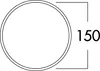 A diagram showing a circular object with a dimension of 150 indicated. This appears to be a technical drawing or product specification illustration. Anteprima dell’immagine prodotto