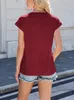ASKSA Damen T-Shirt Einfarbig Rundhals Oberteile Blusen Produktbild-Vorschau 6