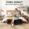 HOMCOM Gepolsterte Sitzbank mit Stauraum, Metall, Holz, Produktbild-Vorschau 7