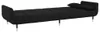 vidaXL Schlafsofa 2-Sitzer mit 2 Kissen Schwarz Samt Produktbild-Vorschau 7