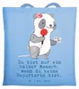 Mr. & Mrs. Panda Tote Bag Reporterin Herz - Sky Blue - Produktbild-Vorschau 1