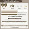 Ausziehbare Gardinenstange 80–365 cm, Bronze, Retro-Stil Productafbeelding-voorbeeld