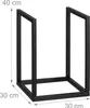 Relaxdays Kaminholzregal, Metall, HBT: 40x30x30 cm, Produktbild-Vorschau 4