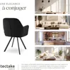 Fauteuil pivotant en velours Lucia, rembourré - noir, Lot Voir les images du produit 7