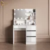 Schminktisch Livinity Imola Weiß 90 cm mit Spiegelregal und Produktbild-Vorschau 2