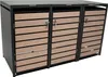 DEGAMO Mülltonnenbox 3er BERLIN 200x80x116cm für Tonnen 120 Produktbild-Vorschau 4