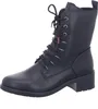 A black lace-up boot on a white background. Podgląd zdjęcia produktu