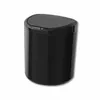 A black sensor trash can with its lid closed, shown from a slightly elevated angle against a white background. Anteprima dell’immagine prodotto