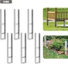 Jopassy 6 pezzi ancoraggio per palo 81MM supporto per palo Anteprima dell’immagine prodotto 1