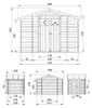 Maison en bois Maison de jardin avec abri pour bois de Voir les images du produit 5