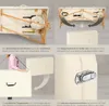 A collage of images showing the features and portability of a massage table. Náhled obrázku produktu