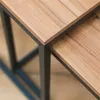 Beistelltisch 2er Set Holzoptik – Satztisch aus Metall & Produktbild-Vorschau 3