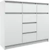 Kommode mit 6 Schubladen 2 Schränke 120cm Klamotenschrank Produktbild-Vorschau 1