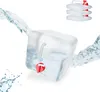 Relaxdays Faltkanister 4er Set, 5 l, Hahn, Schraubdeckel, Produktbild-Vorschau 1