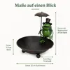 Vogelbad aus Metall mit Frosch und Regenschirm "Fritz" Produktbild-Vorschau 5