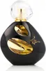 A black perfume bottle with gold accents and a clear cap, presented on a white background. Náhľad obrázku produktu