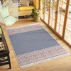Tapiso Teppich AZTECA vintage Fransen grau orange Produktbild-Vorschau 2