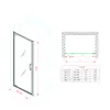 doporro Nischentür Duschabtrennung 80x200cm Duschtür Produktbild-Vorschau 8