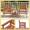 A 3-piece outdoor furniture set on a deck, with close-up shots highlighting features. Náhled obrázku produktu