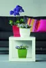 Květináč COUBI SQUARE P s miskou 21 cm - barva: bílá Voir les images du produit 2