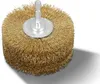 A close-up studio shot of a wire brush attachment for a power tool. Produktbild-Vorschau