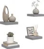 vidaXL Schweberegale 4 Stk. Grau 23x23,5x3,8 cm MDF Produktbild-Vorschau 5