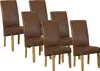 Stuhl 6er-Set - Microfaser - Helles Holz - SANTOS Produktbild-Vorschau 1