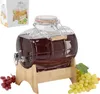 5L Fässchen mit Holzständer Weinfass Fass Mit Hahn Produktbild-Vorschau 1