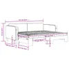 vidaXL Tagesbett Ausziehbar mit Matratzen Schwarz 90x190 cm Produktbild-Vorschau 8