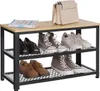 Schuhregal schmal L 73 cm x B 30 cm x H 45 cm, Schuhbank Produktbild-Vorschau 3