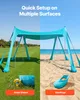 SucceBuy Strandzelt mit Sonnenschutz (UPF 50+) 3 x 3 x 2 m, Produktbild-Vorschau 5