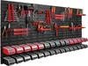 30 Stapelboxen Wandregal Kunststoff Deckel 172 x 78 cm Produktbild-Vorschau 1