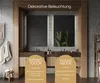 Badspiegel 190x50 cm - Horizontal mit LED Beleuchtung - LED Produktbild-Vorschau 4