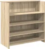 A product shot of a wooden shelf unit against a white background. Anteprima dell’immagine prodotto