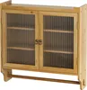 okwish Armoire murale salle de bain avec porte-serviettes, Voir les images du produit 10