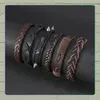 EDIBAZZAR | Set mit 6 verstellbaren braunen Lederarmbändern Produktbild-Vorschau 7