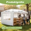 A white tent is set up outdoors, possibly for a market stall, displaying pet treats. People and dogs are present. Voir les images du produit