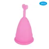 2Pcs Silikonový menstruační pohár Ženy Ženský hygienický Náhled obrázku produktu 1