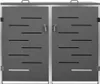 Abri pour poubelles pour 2 tonnes 138x77,5x115,5 cm acier Voir les images du produit 3