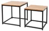 Beistelltisch 2er Set Holzoptik – Satztisch aus Metall & Produktbild-Vorschau 1