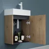 doporro Mobile Bagno Sospeso 46cm Marrone Chiaro, Mobile Anteprima dell’immagine prodotto 6