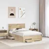 vidaXL Bettrahmen mit Kopfteil Sonoma-Eiche 120 x 200 cm Produktbild-Vorschau 3