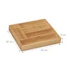 Besteckbox - 5 Fächer - 5 x 30 x 34 cm - Bambus Produktbild-Vorschau 4