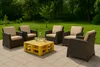 Lot de 6 coussins de chaise de jardin 56x52x7cm beige en Voir les images du produit 8