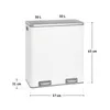 SVITA TM2X30 Weiß Treteimer 60 Liter Abfalleimer Mülleimer Produktbild-Vorschau 4