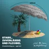 A stylized beach scene with a palm tree, a beach umbrella, and a beach ball. Produktbild-Vorschau